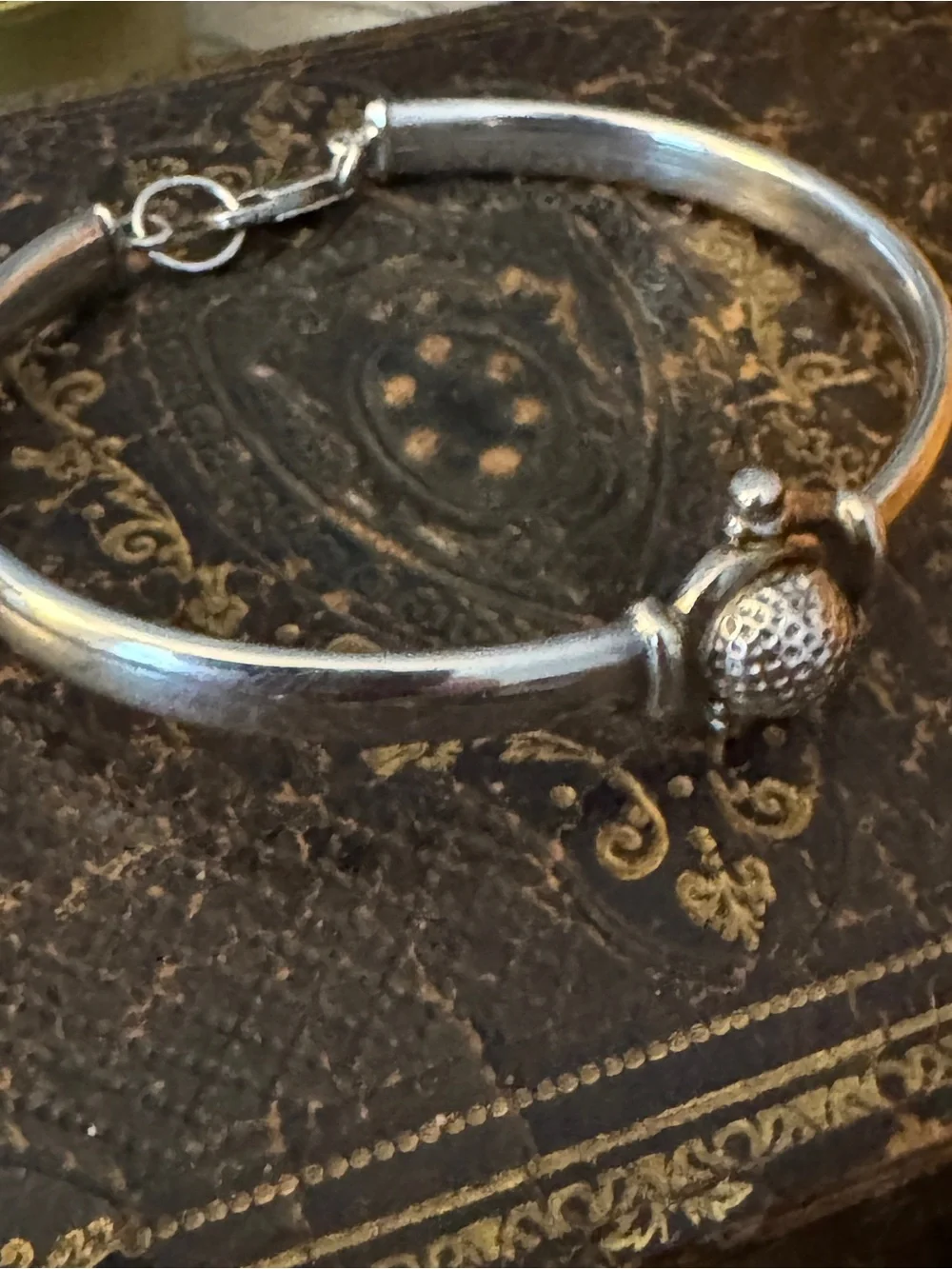 SilverTextured  Bangle Bracelet IBB Italy